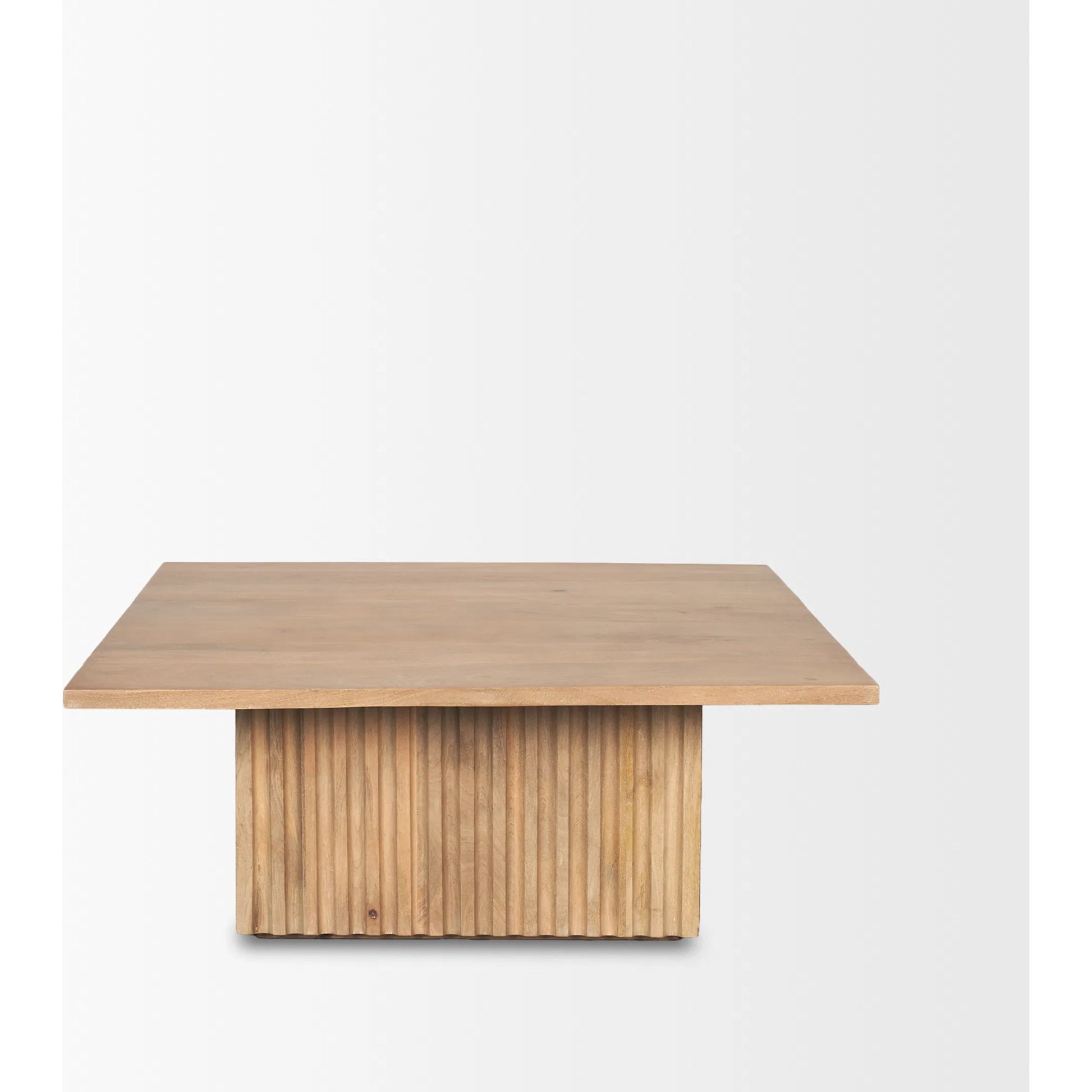 June Coffee Table by Mercana in brown. Made from solid wood in a transitional style.