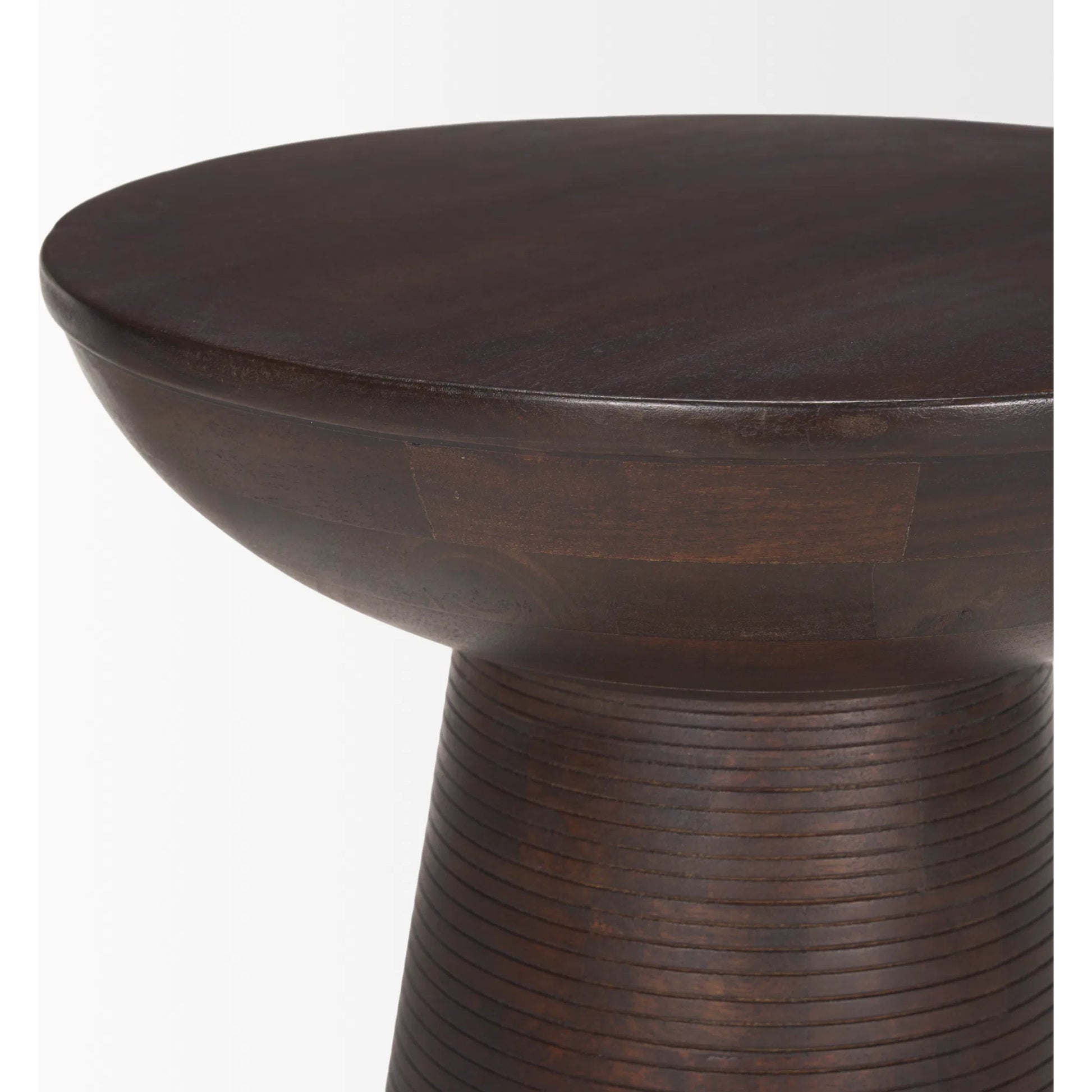 Novell Accent Table by Mercana in brown. Made from solid wood in a traditional style.
