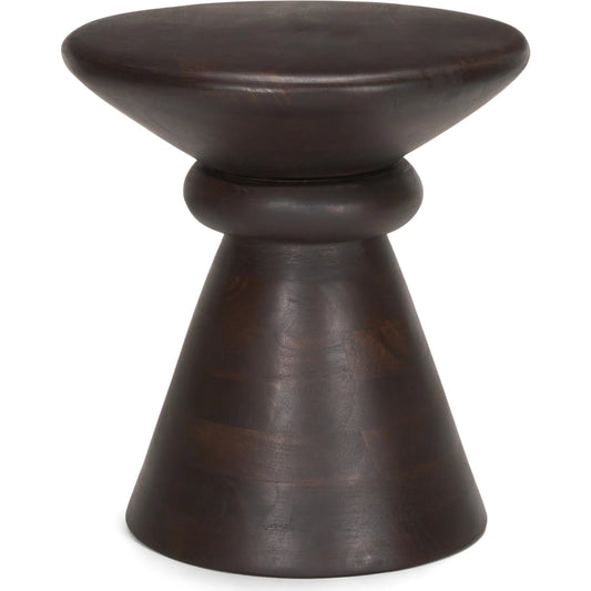 Palmera Accent Table by Mercana in brown. Made from solid wood in a unique style.