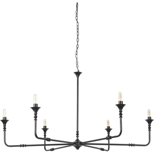 Gabriel Chandelier by Mercana in black. Made from metal in a unique style.