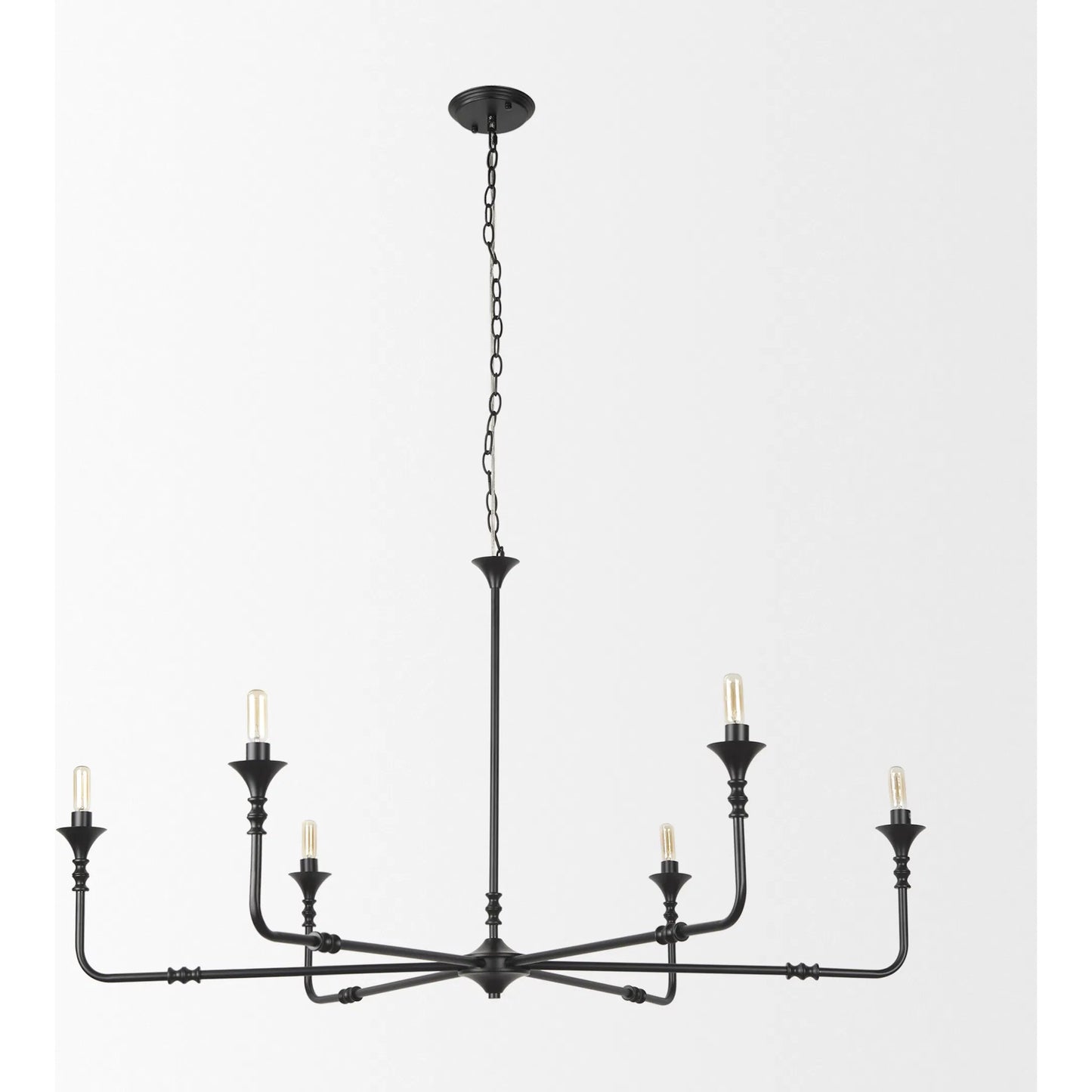 026 SI-2370415 | Additional Silo | Gabriel Chandelier by Mercana in black. Made from metal in a traditional style.