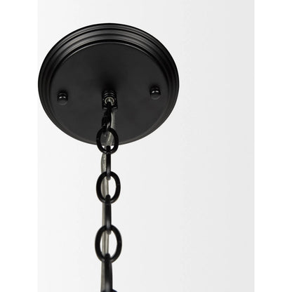 Gabriel Chandelier by Mercana in black. Made from metal in a traditional style.
