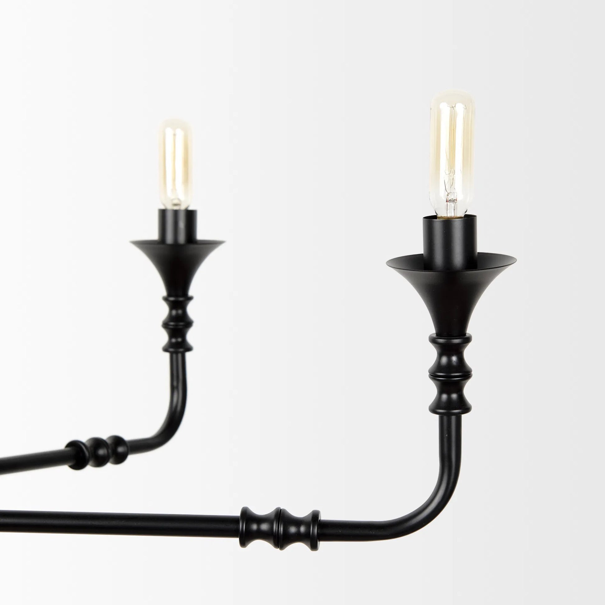 Gabriel Chandelier by Mercana in black. Made from metal in a traditional style.