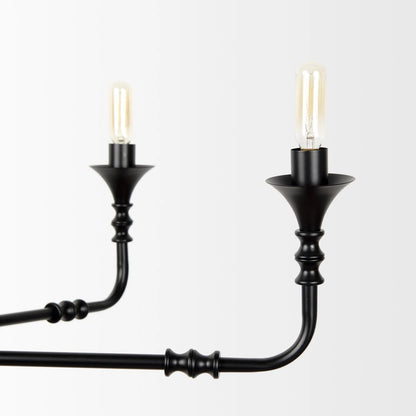 Gabriel Chandelier by Mercana in black. Made from metal in a traditional style.