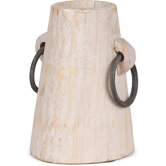Monique Pot by Mercana in beige. Made from solid wood in a unique style.