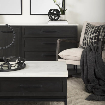 Divina Sideboard by Mercana in black. Made from solid wood in a modern style.