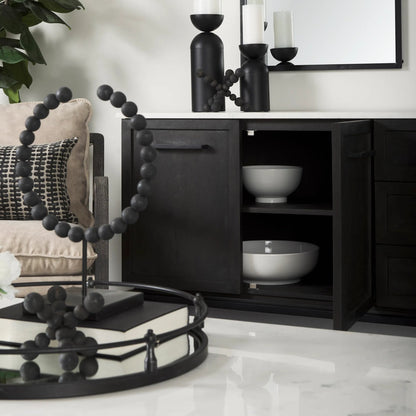 Divina Sideboard by Mercana in black. Made from solid wood in a modern style.