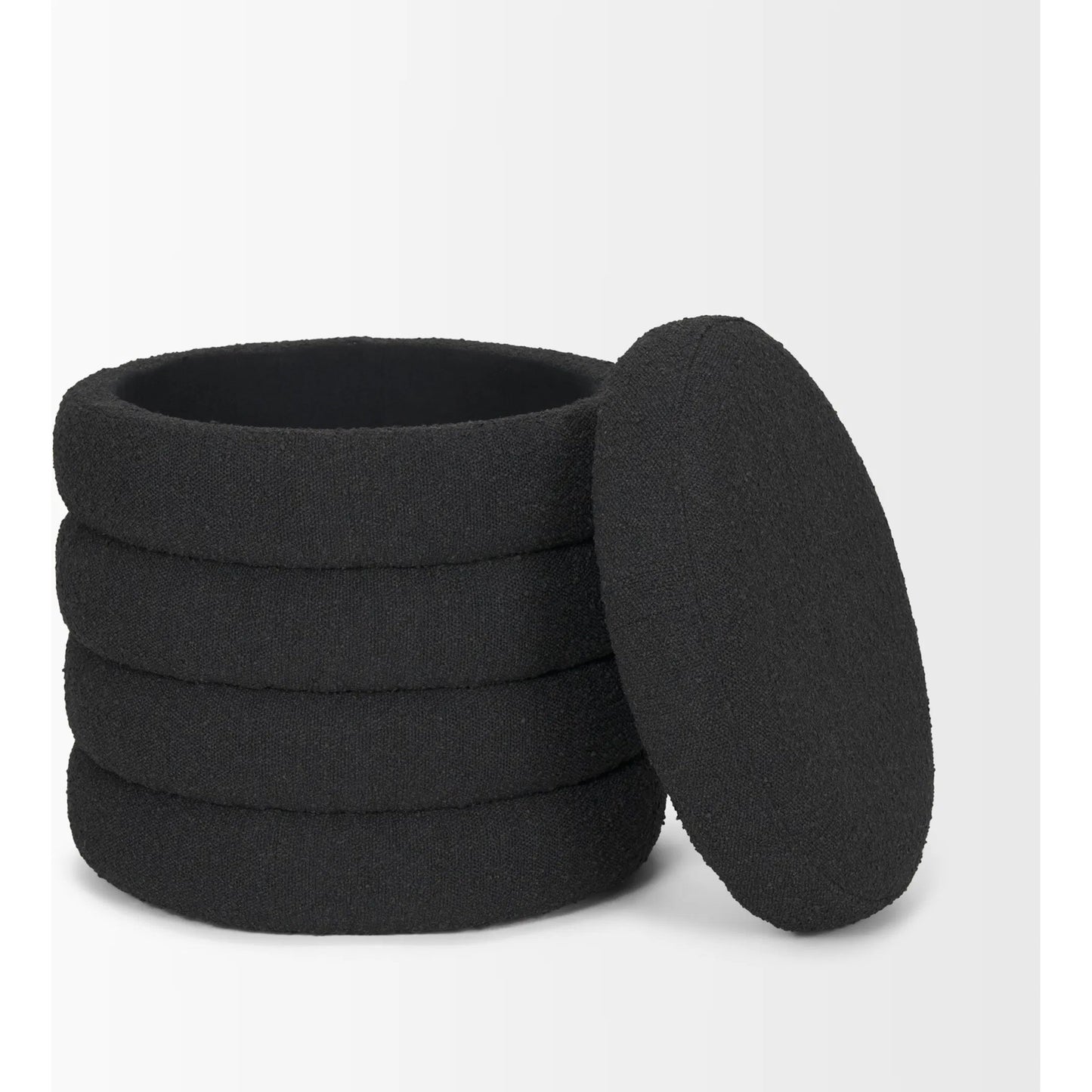032 SI-2370206 | Additional Silo | Elise Ottoman by Mercana in black. Made from fabric in a unique style.