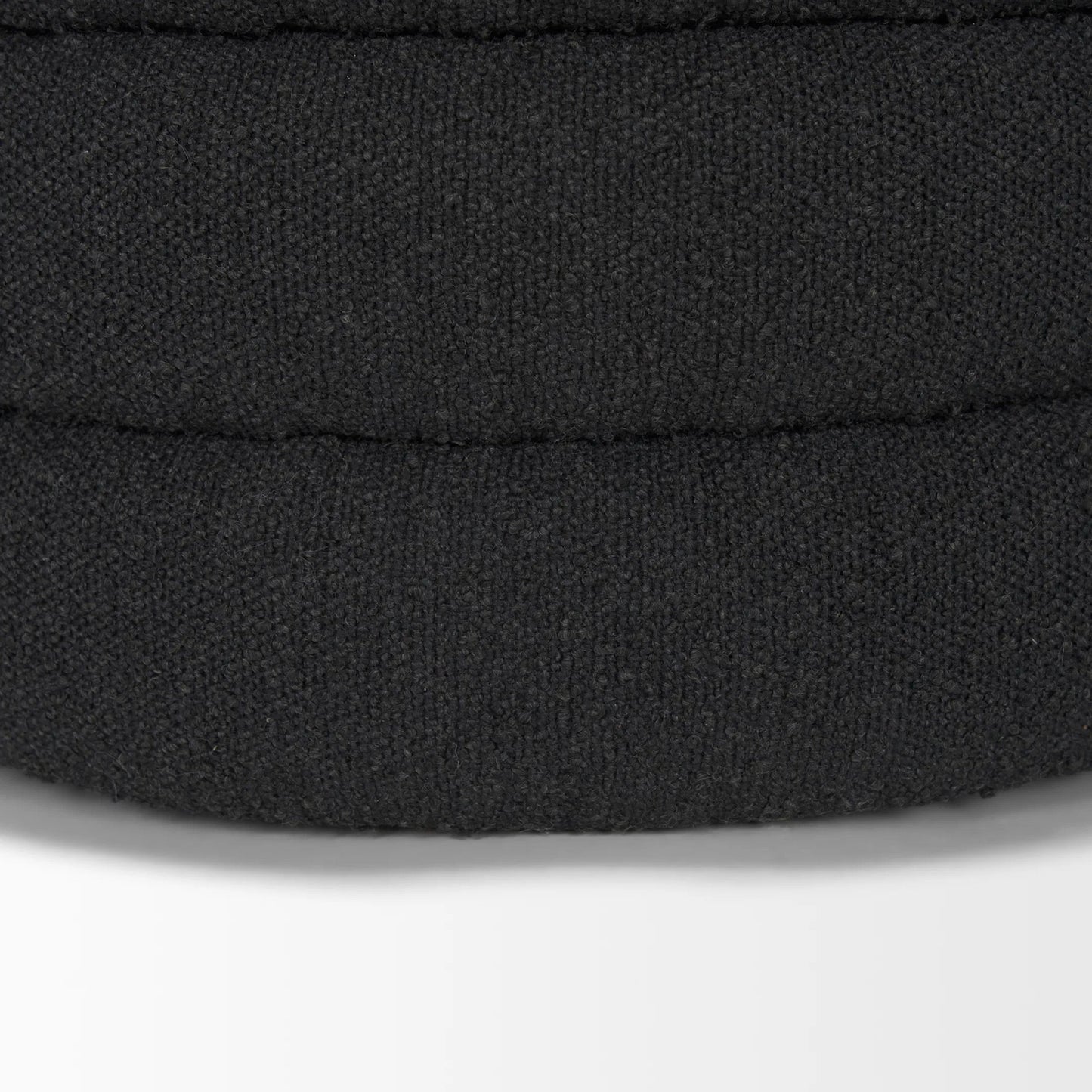 037 SI-2370206 | Closeup | Elise Ottoman by Mercana in black. Made from fabric in a unique style.