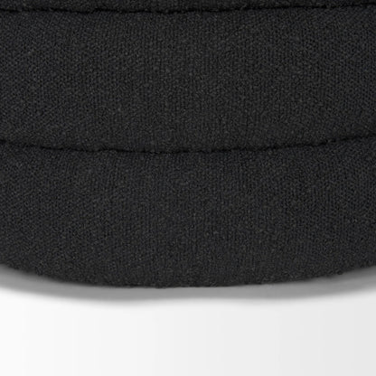 Elise Ottoman by Mercana in black. Made from fabric in a unique style.