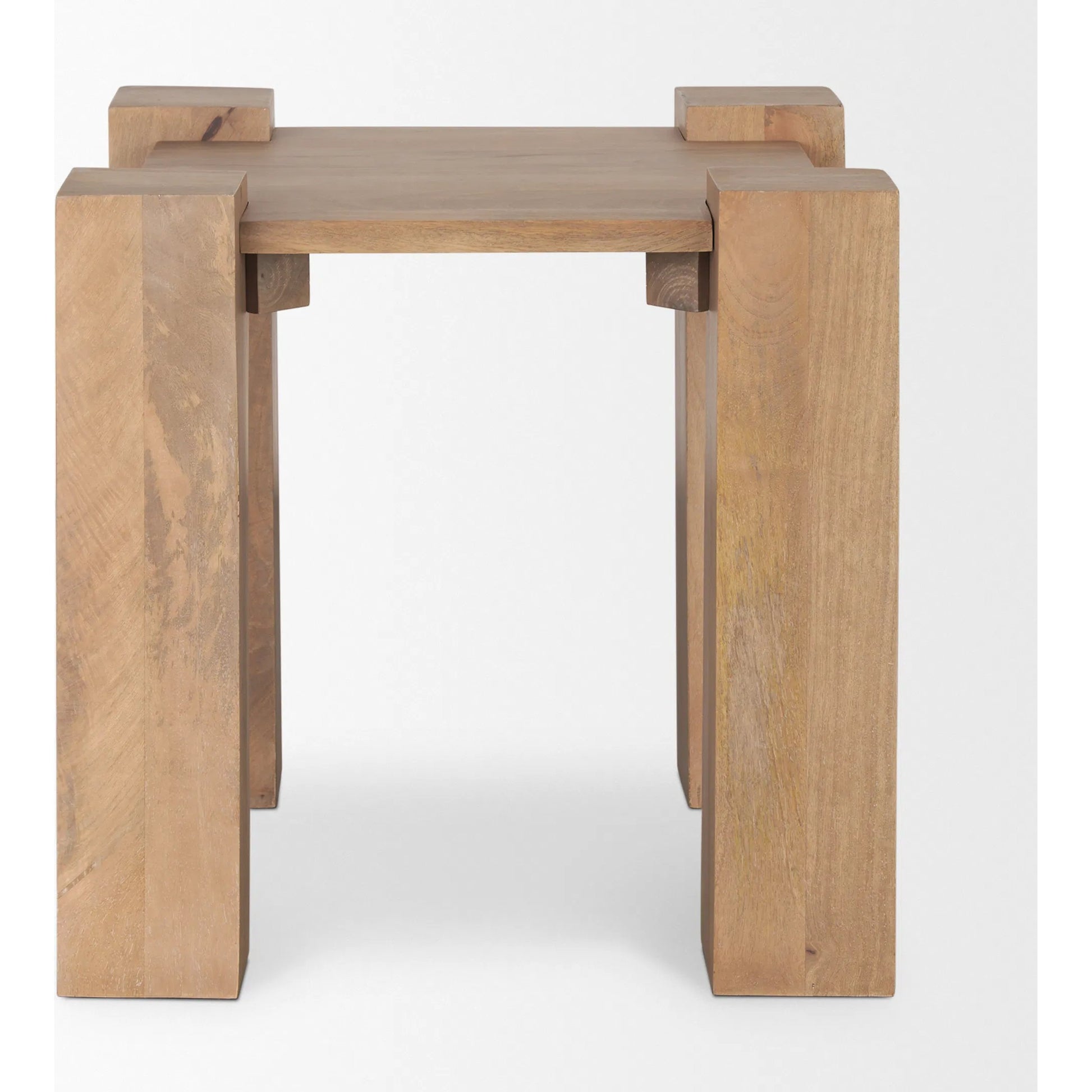 Beth Accent Table by Mercana in brown. Made from solid wood in a unique style.