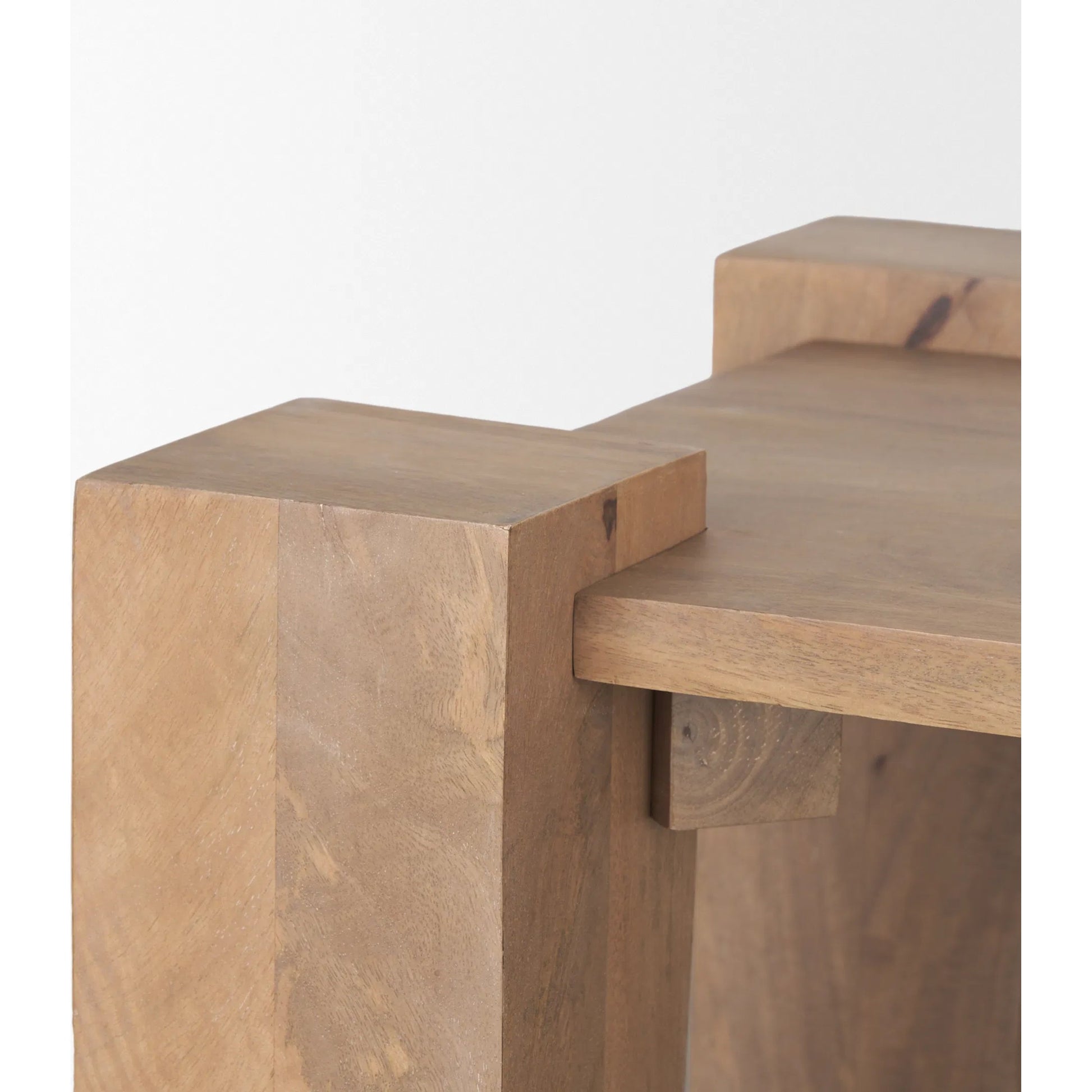 Beth Accent Table by Mercana in brown. Made from solid wood in a unique style.