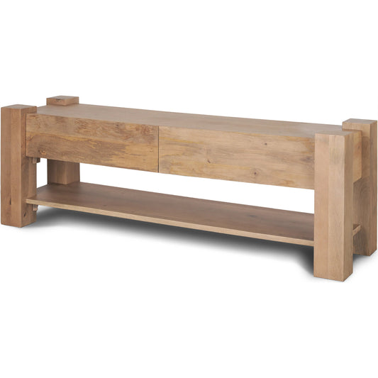 001 SI-2370359 | Primary Silo | Beth Media Console by Mercana in brown. Made from solid wood in a unique style.