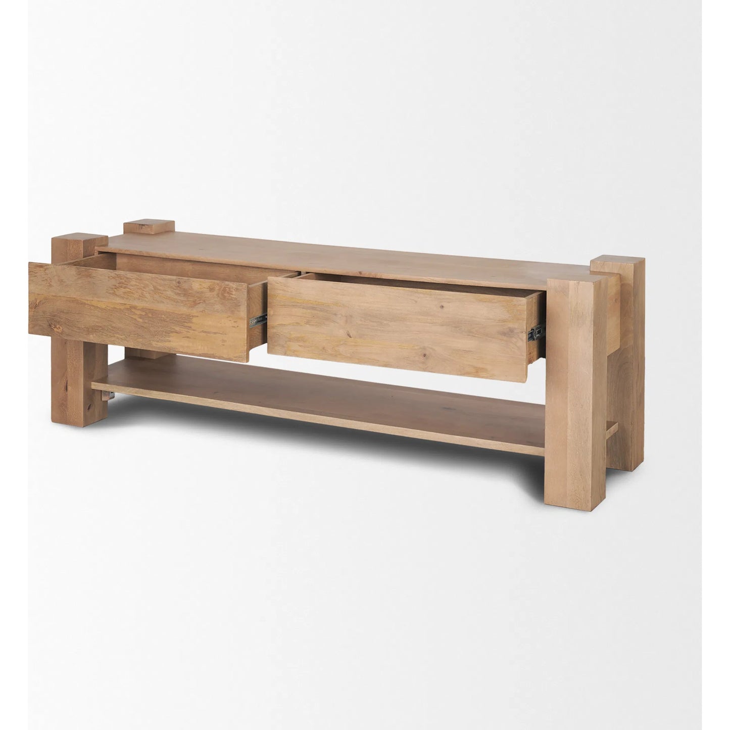 018 SI-2370359 | Additional Silo | Beth Media Console by Mercana in brown. Made from solid wood in a transitional style.