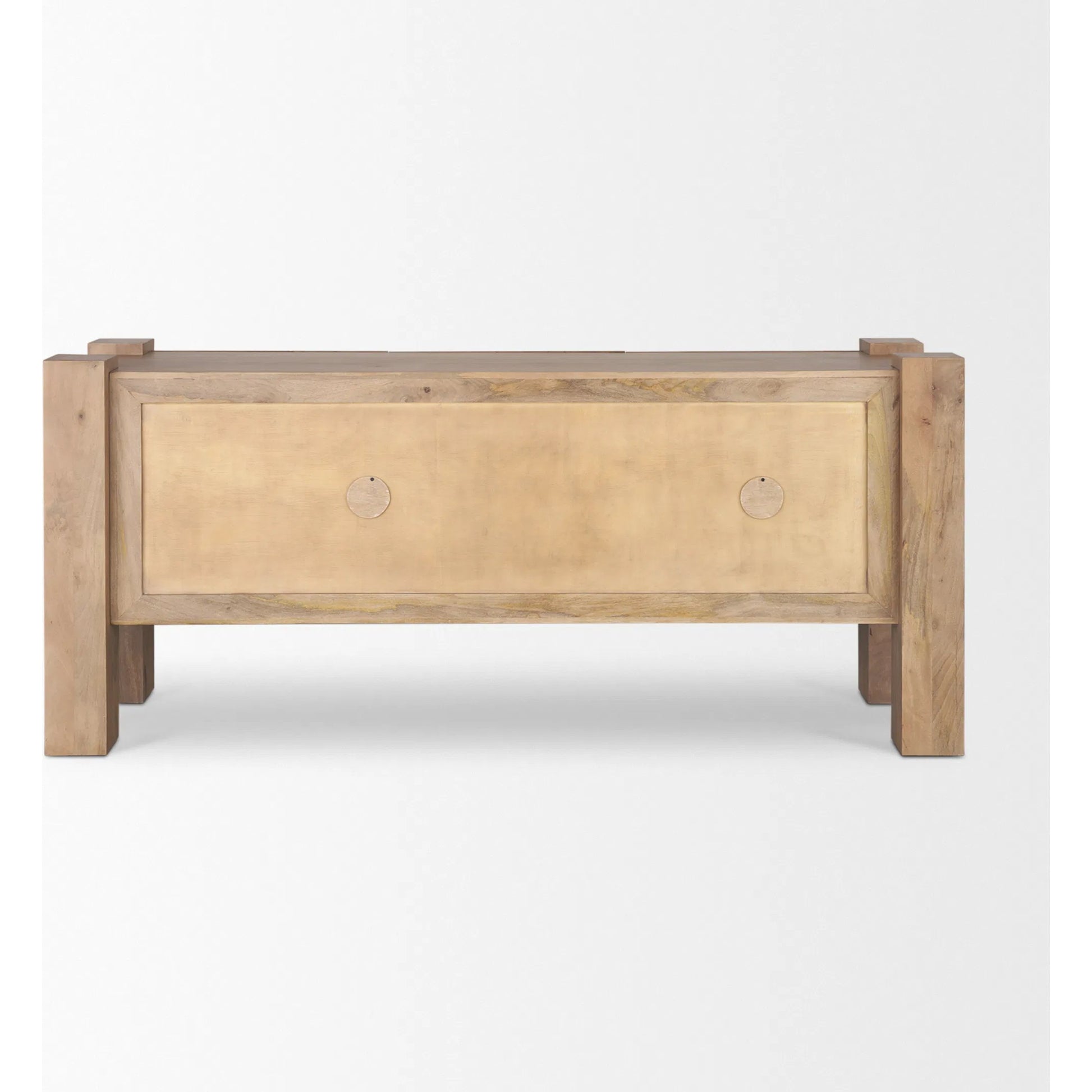 Beth Sideboard by Mercana in brown. Made from solid wood in a transitional style.