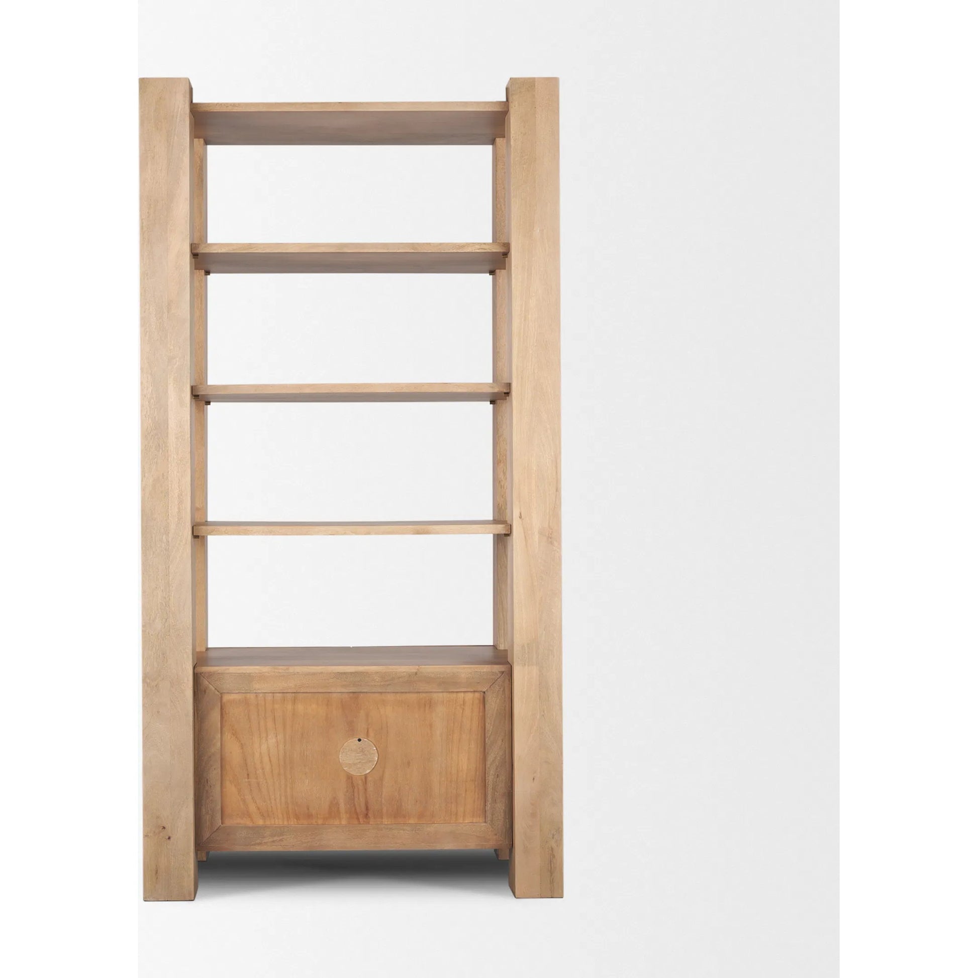 Beth Shelving Unit by Mercana in brown. Made from solid wood in a transitional style.