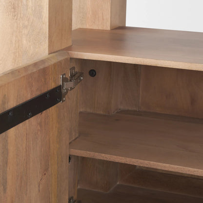 Beth Shelving Unit by Mercana in brown. Made from solid wood in a unique style.