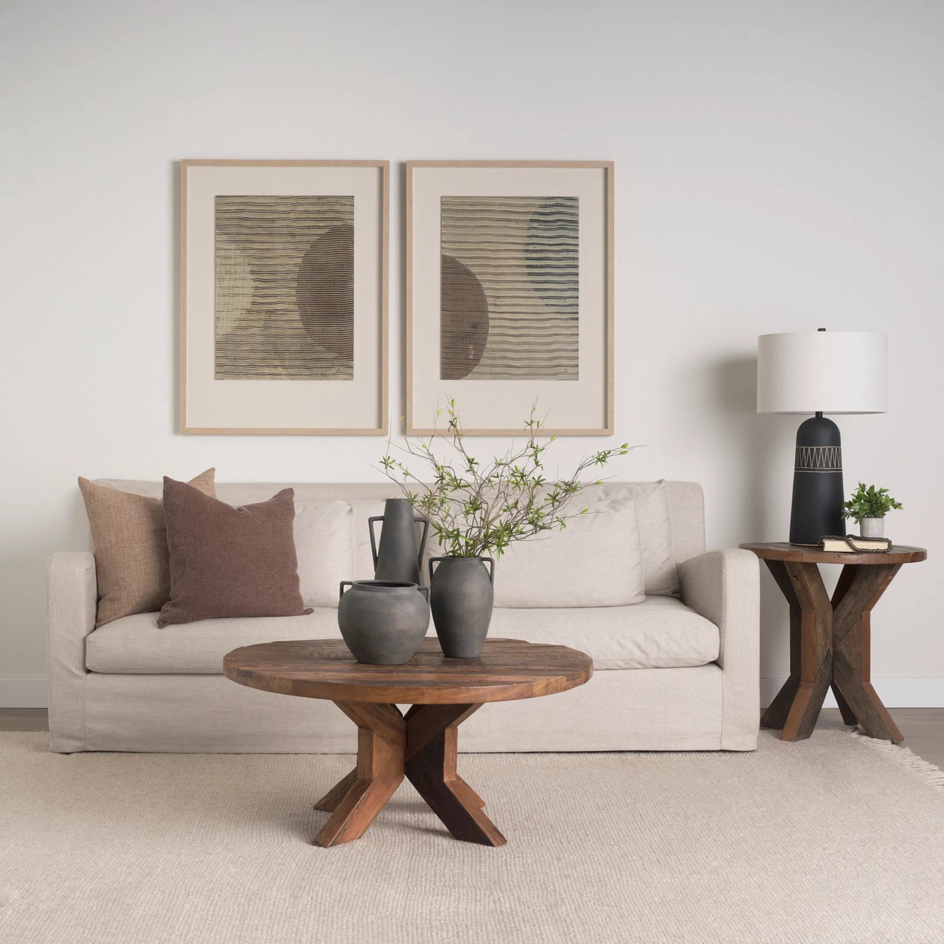 Kilian Vase by Mercana in brown, gray. Made from ceramic in a unique style.