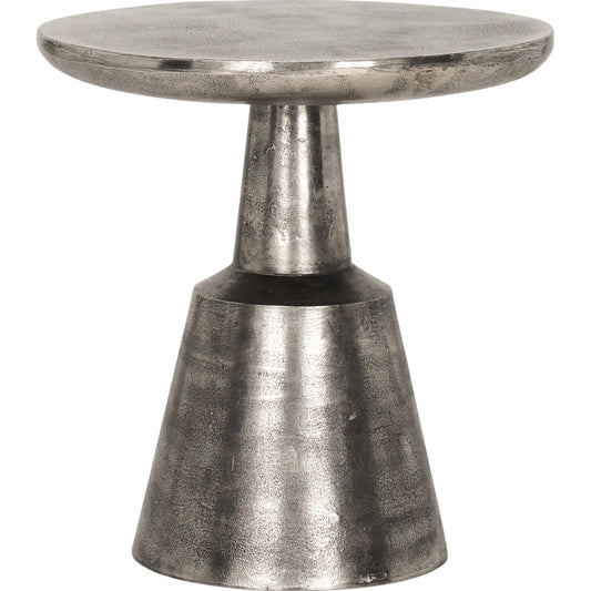 Bobbi Accent Table by Mercana in silver. Made from metal in a unique style.