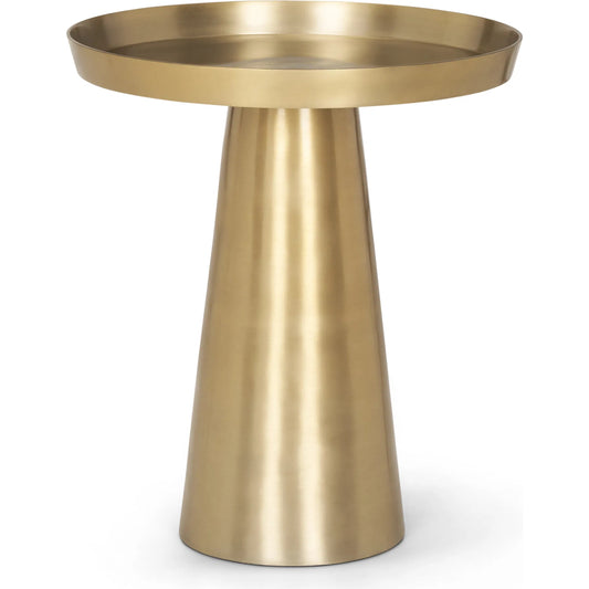 Roland Accent Table by Mercana in gold. Made from metal in a unique style.