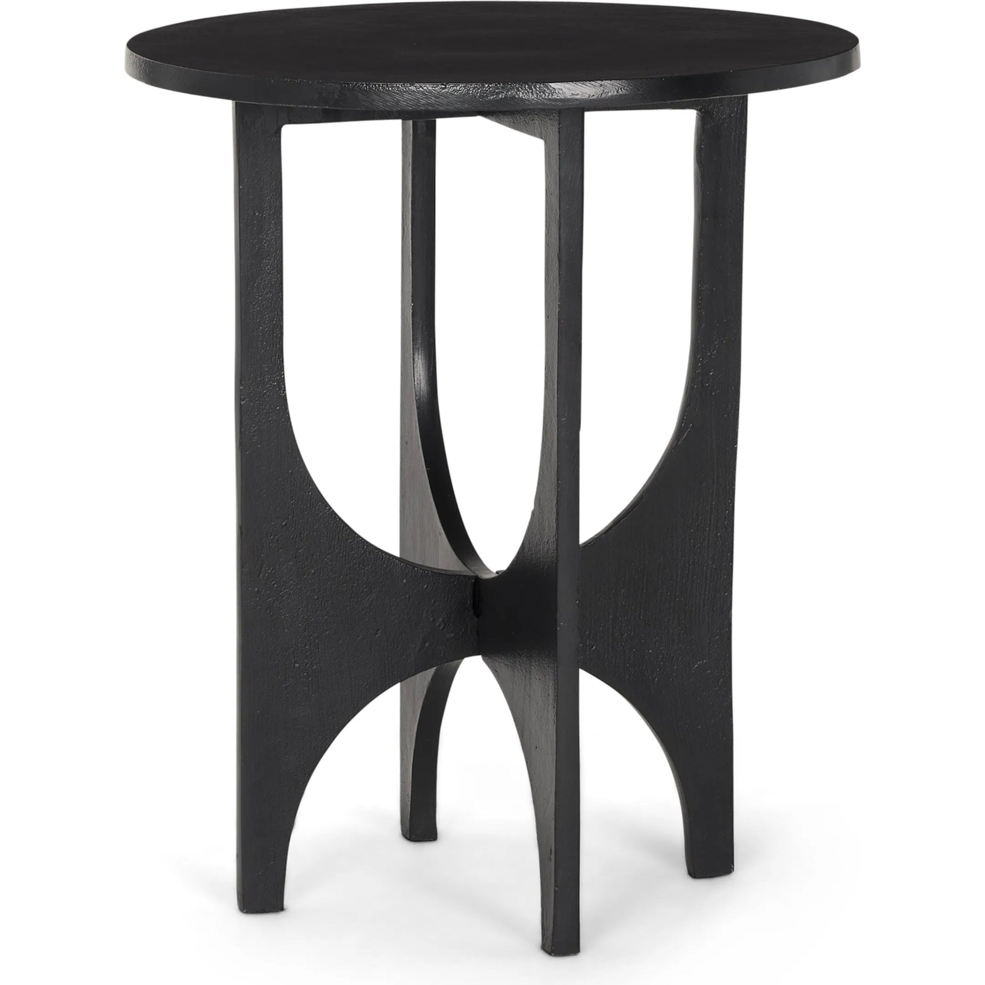 Sobi Accent Table by Mercana in black. Made from metal in a modern style.