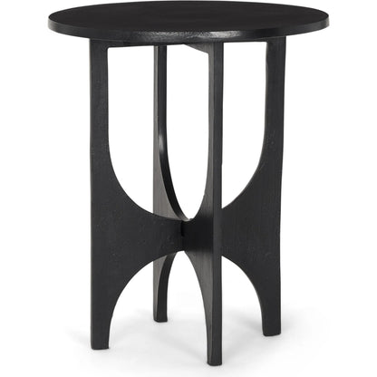 Sobi Accent Table by Mercana in black. Made from metal in a modern style.