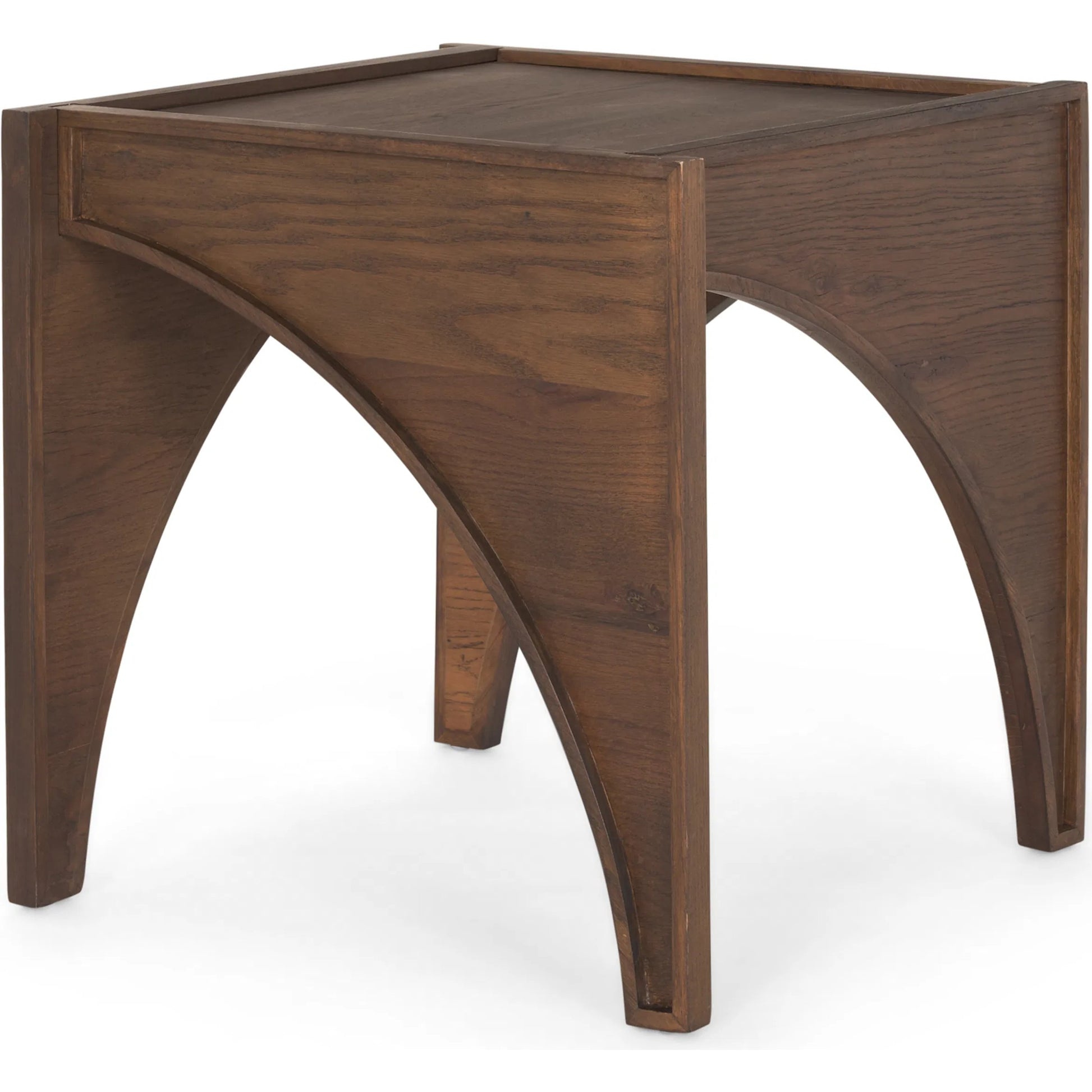 Laraya End Table by Mercana in brown. Made from solid wood in a transitional style.