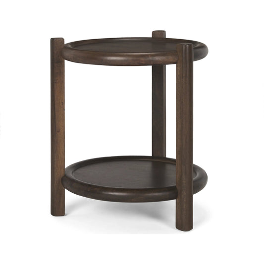 Romi Accent Table by Mercana in brown. Made from solid wood in a unique style.
