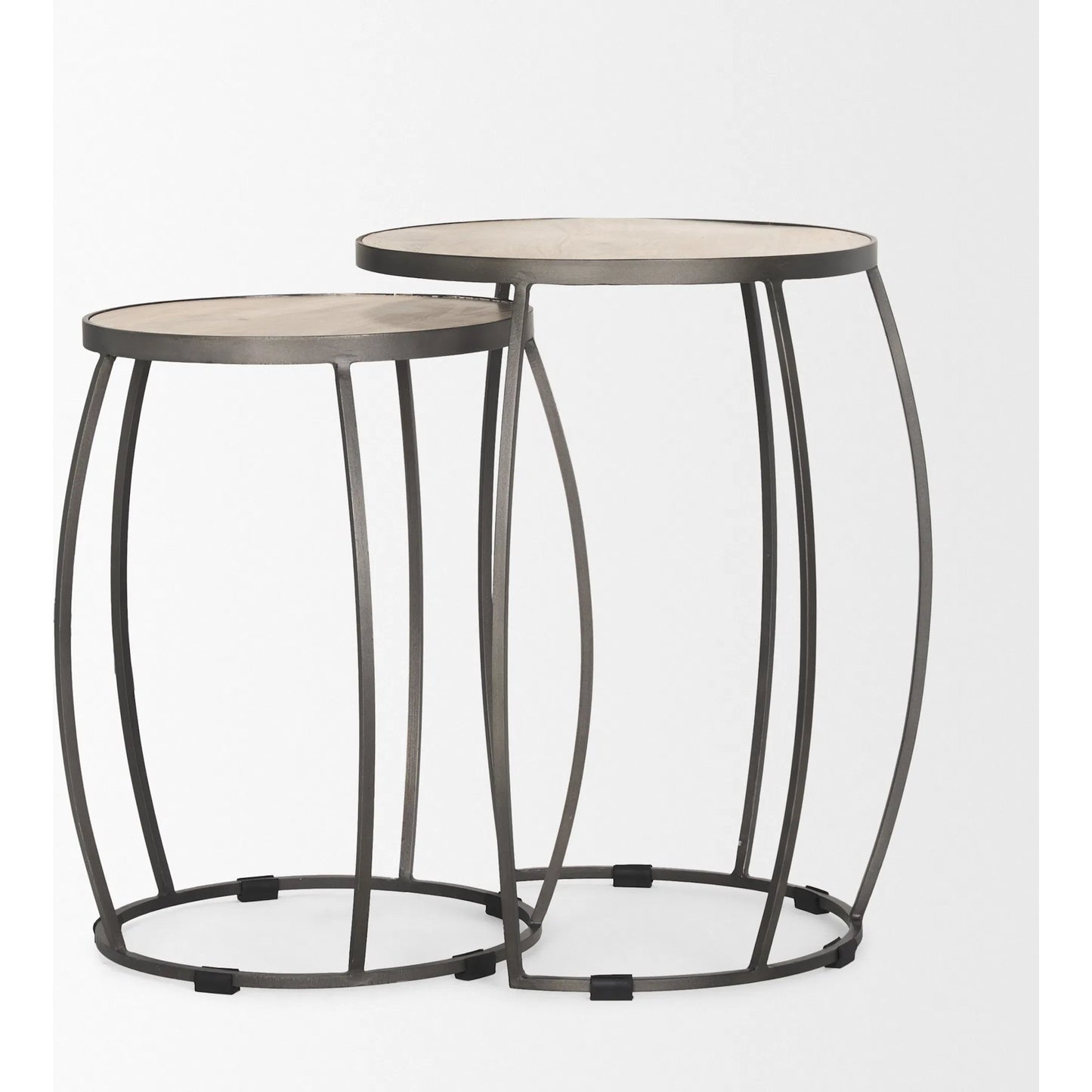 002 SI-2369281 | Additional Silo | Clapp Nesting Accent Tables by Mercana in white. Made from metal in a unique style.