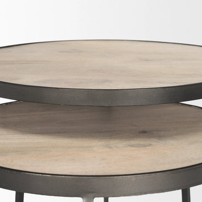 Clapp Nesting Accent Tables by Mercana in white. Made from metal in a unique style.