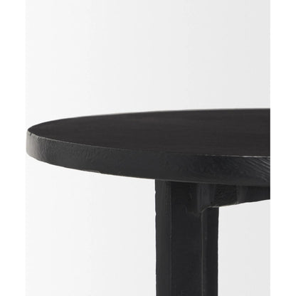 Sobi Accent Table by Mercana in black. Made from metal in a modern style.