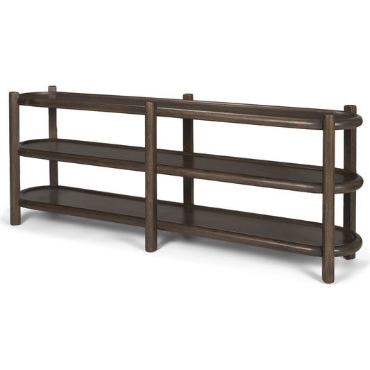 Romi Console Table by Mercana in brown. Made from solid wood in a unique style.