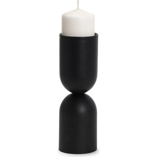 Qamra Pillar Candle Holder by Mercana. Made from metal in a unique style.
