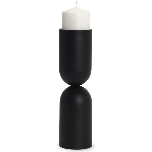 Qamra Pillar Candle Holder by Mercana. Made from metal in a unique style.