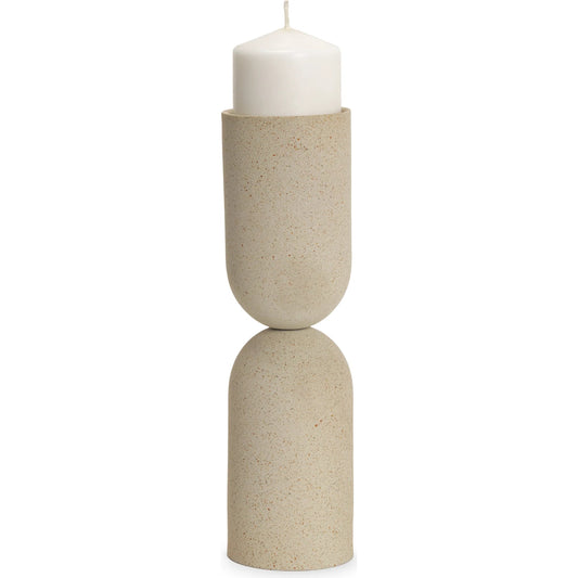 Qamra Pillar Candle Holder by Mercana. Made from metal in a unique style.