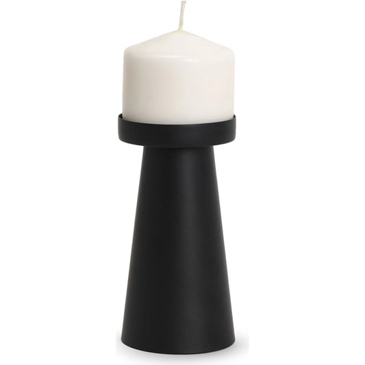 Quadir Candle Holder by Mercana in black. Made from unique in a unique style.