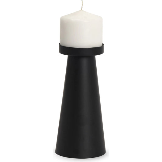 Quadir Candle Holder by Mercana in black. Made from unique in a unique style.