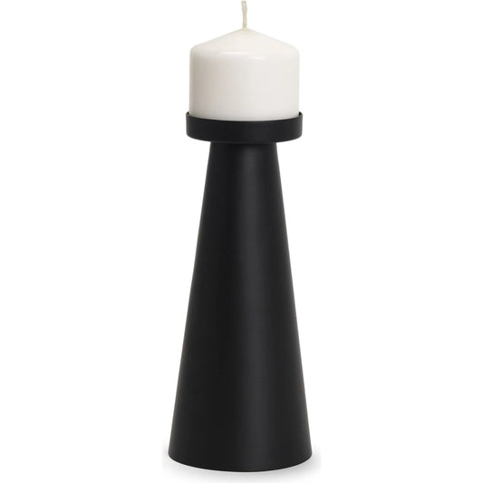 Quadir Candle Holder by Mercana in black. Made from unique in a unique style.