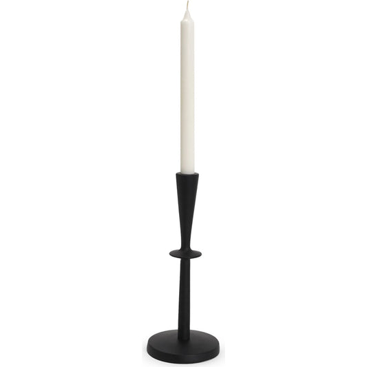 Qwin Candle Holder by Mercana in black. Made from metal in a unique style.