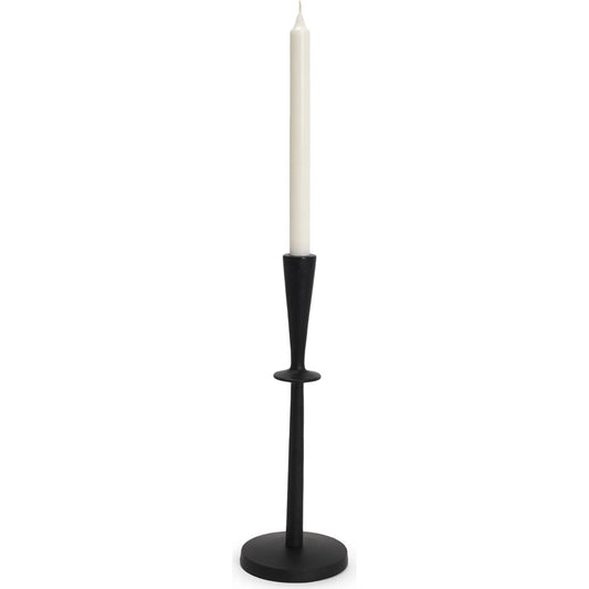 Qwin Candle Holder by Mercana in black. Made from metal in a unique style.