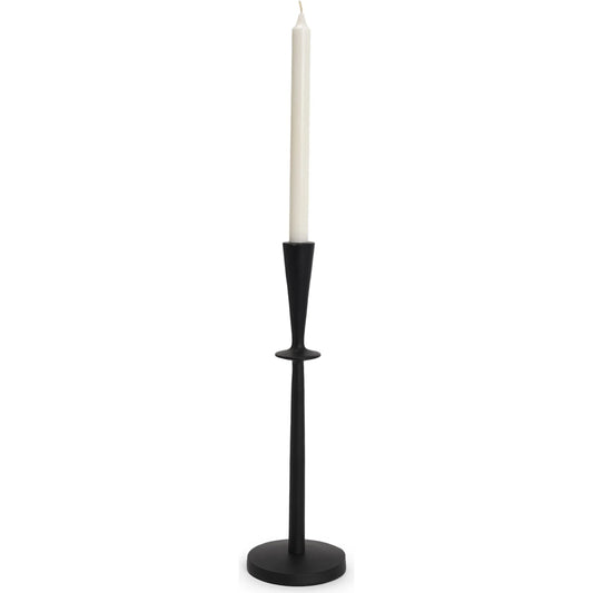Qwin Candle Holder by Mercana in black. Made from metal in a unique style.