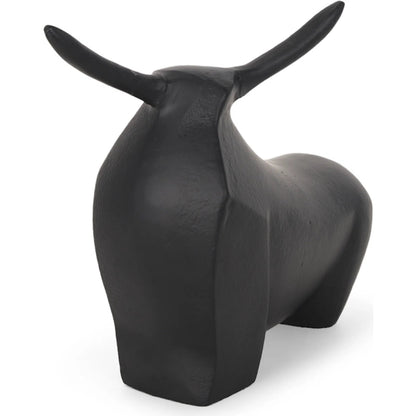 Radu Bull Decorative Object by Mercana in black. Made from unique in a cottage & farmhouse style.