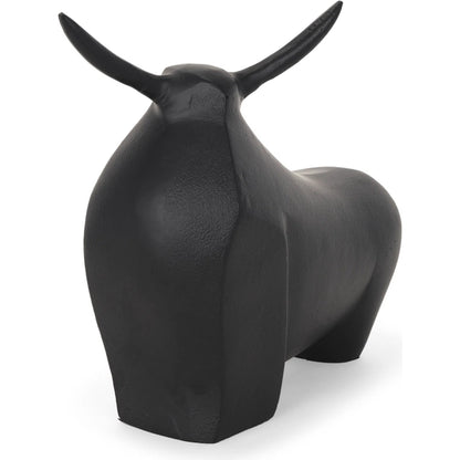 Radu Bull Decorative Object by Mercana in black. Made from unique in a cottage & farmhouse style.
