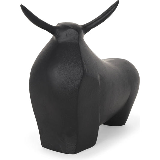 Radu Bull Decorative Object by Mercana in black. Made from unique in a unique style.