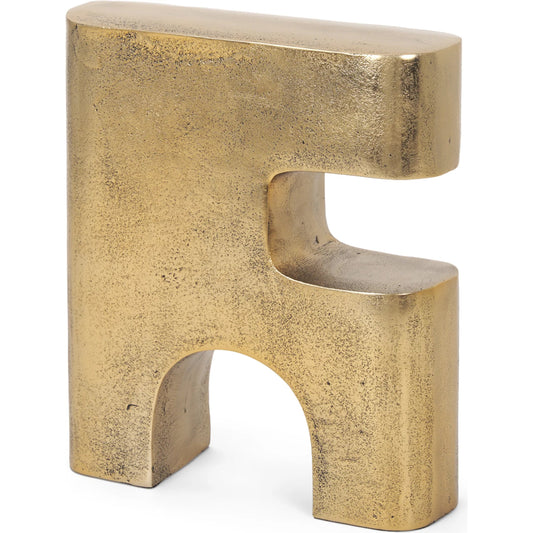 Renni Decorative Sculpture by Mercana in gold. Made from unique in a unique style.