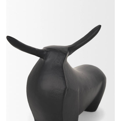 Radu Bull Decorative Object by Mercana in black. Made from unique in a cottage & farmhouse style.
