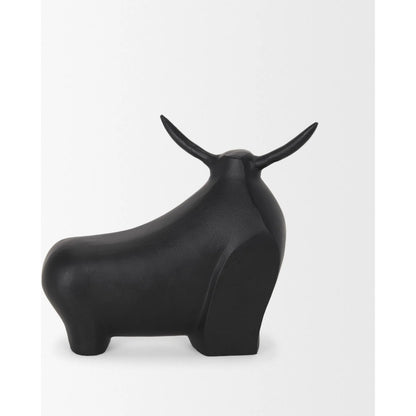 Radu Bull Decorative Object by Mercana in black. Made from unique in a cottage & farmhouse style.