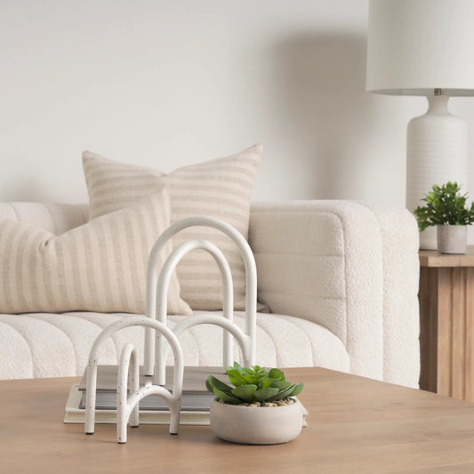 Springe Object (Set of 2) by Mercana in white. Made from metal in a unique style.