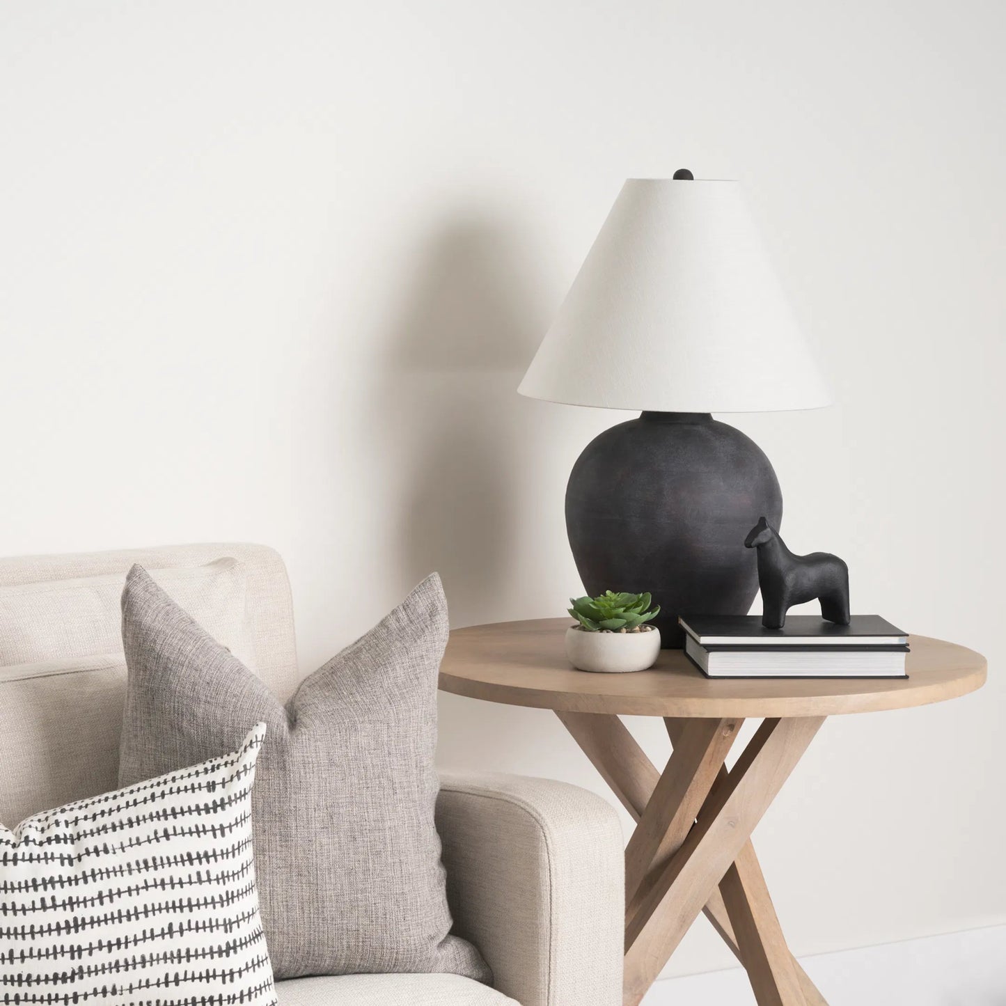 005 SR-815885 | Lifestyle | Sphynx II Cast Aluminum Horse Shaped Object by Mercana in black. Made from unique in a eclectic & global style.