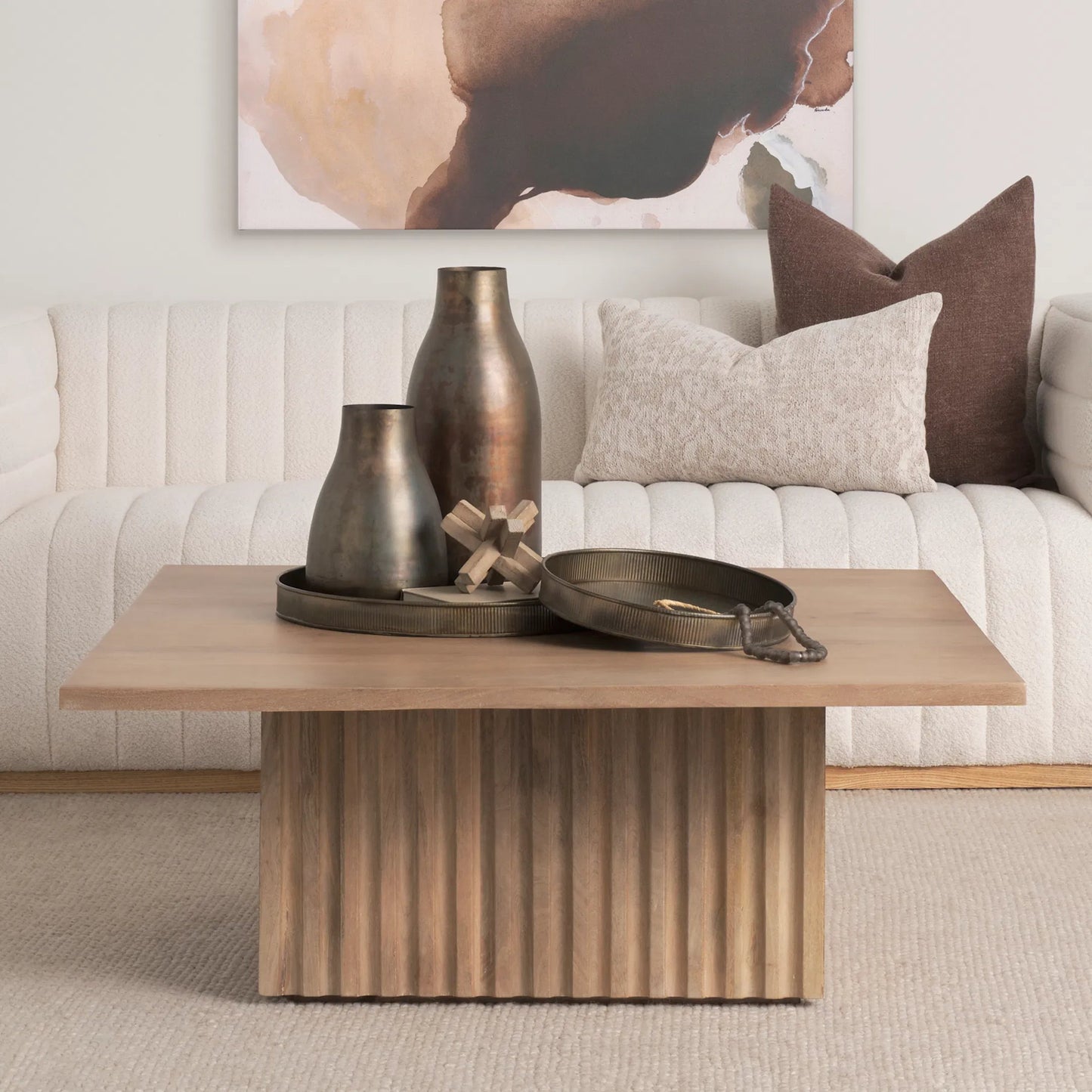 003 SI-2370280 | Lifestyle | Varun Round Antiqued Brass Trays by Mercana in yellow. Made from metal in a modern style.